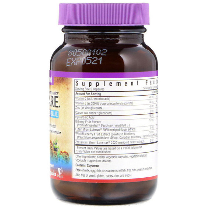 Комплекс для профілактики зору Bluebonnet Nutrition Targeted Choice, Eye Care 60 Veg Caps