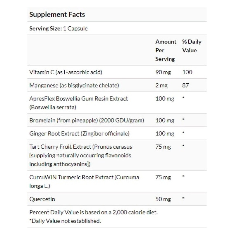 Суміш екстрактів Bluebonnet Nutrition Targeted Choice, Pain & Inflammation Support 30 Veg Caps BLB2028