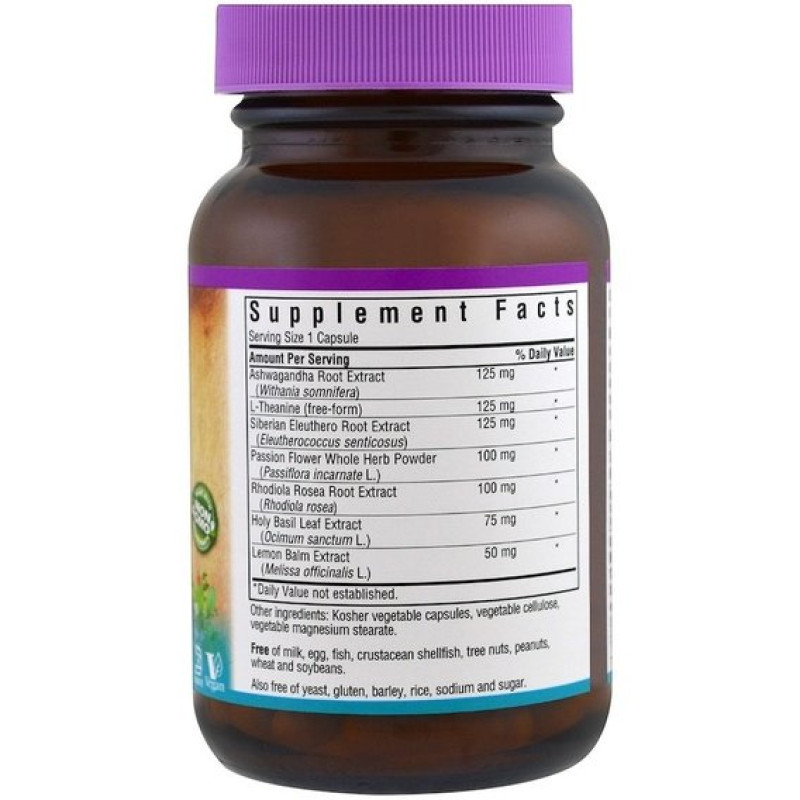 Теанин Bluebonnet Nutrition Targeted Choice, Stress Relief 30 Veg Caps