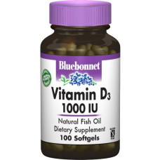 Вітамін D Bluebonnet Nutrition Vitamin D3 1000IU 100 Softgels BLB0308