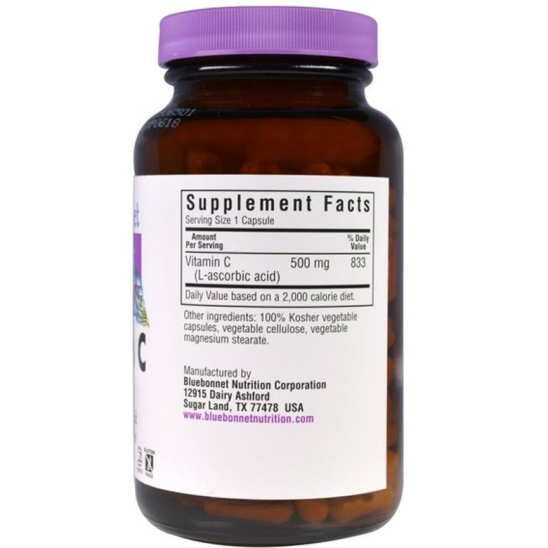 Вітамін C Bluebonnet Nutrition Vitamin C 500 mg 180 Veg Caps