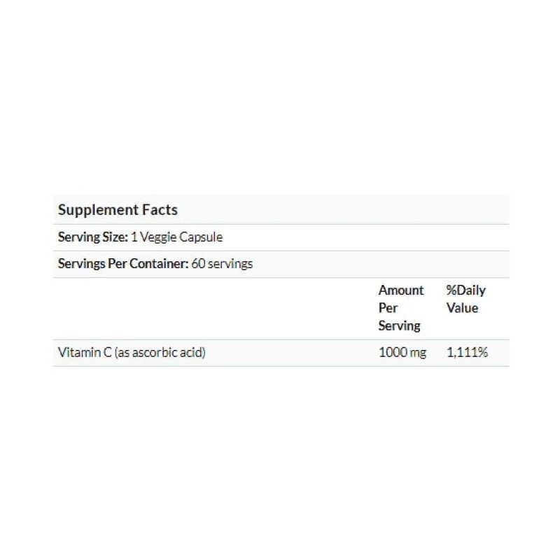 Вітамін C California Gold Nutrition Gold C, Vitamin C 1000 mg 60 Veg Caps