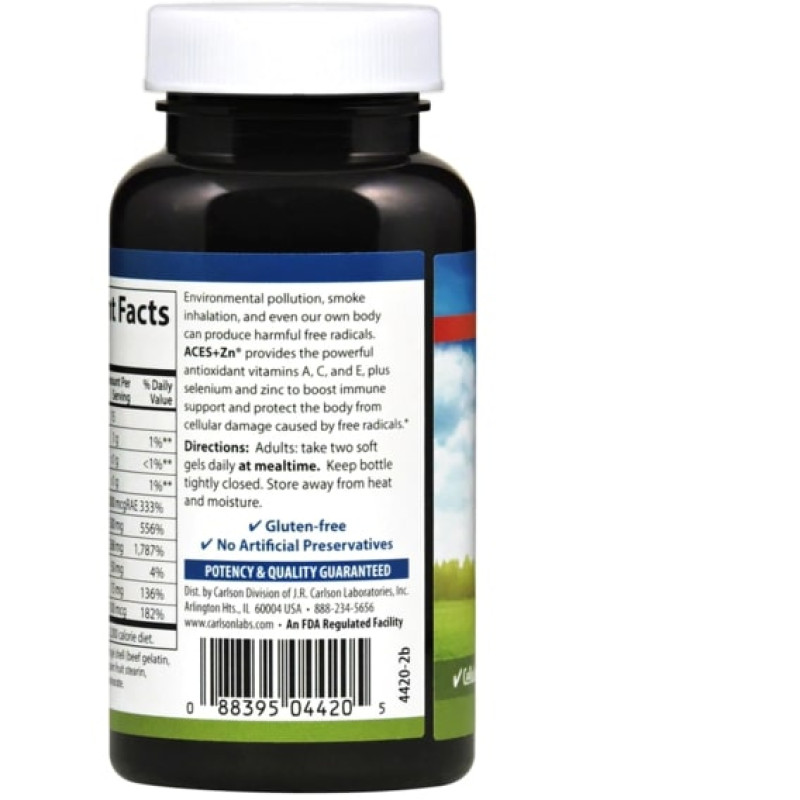 Витаминно-минеральный комплекс Carlson Labs Aces + Zn 120 Soft Gels