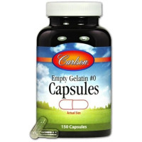 Пустые капсулы Carlson Labs Empty Gelatin #0 Capsules 150 Caps CAR-09420