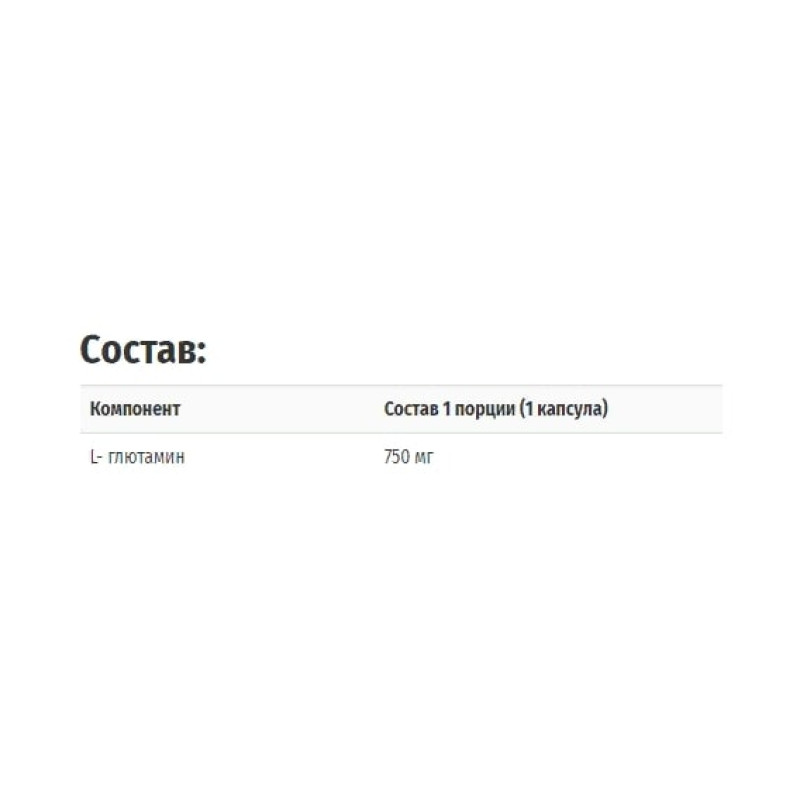 Глютамин Carlson Labs L-Glutamine 750 mg 90 Caps CAR-06821