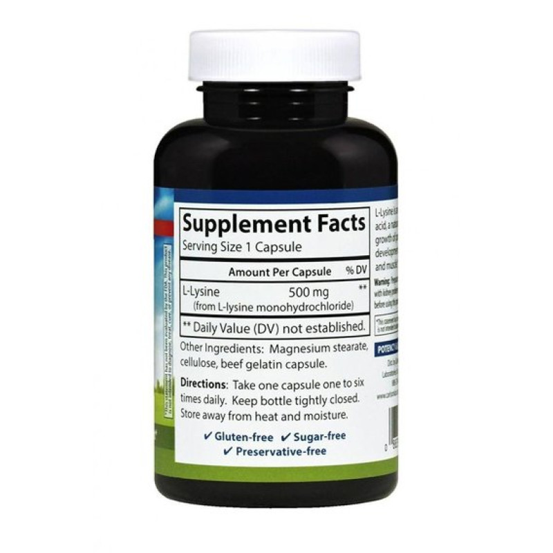 Лизин Carlson Labs L-Lysine 500 mg 100 Caps