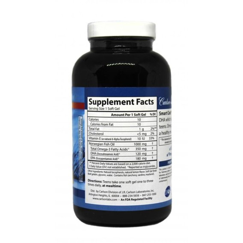 Омега 3 Carlson Labs Smart Catch 180 Soft Gels