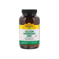 Мультимінеральний комплекс Country Life Target-Mins Calcium Magnesium Zinc 180 Tabs