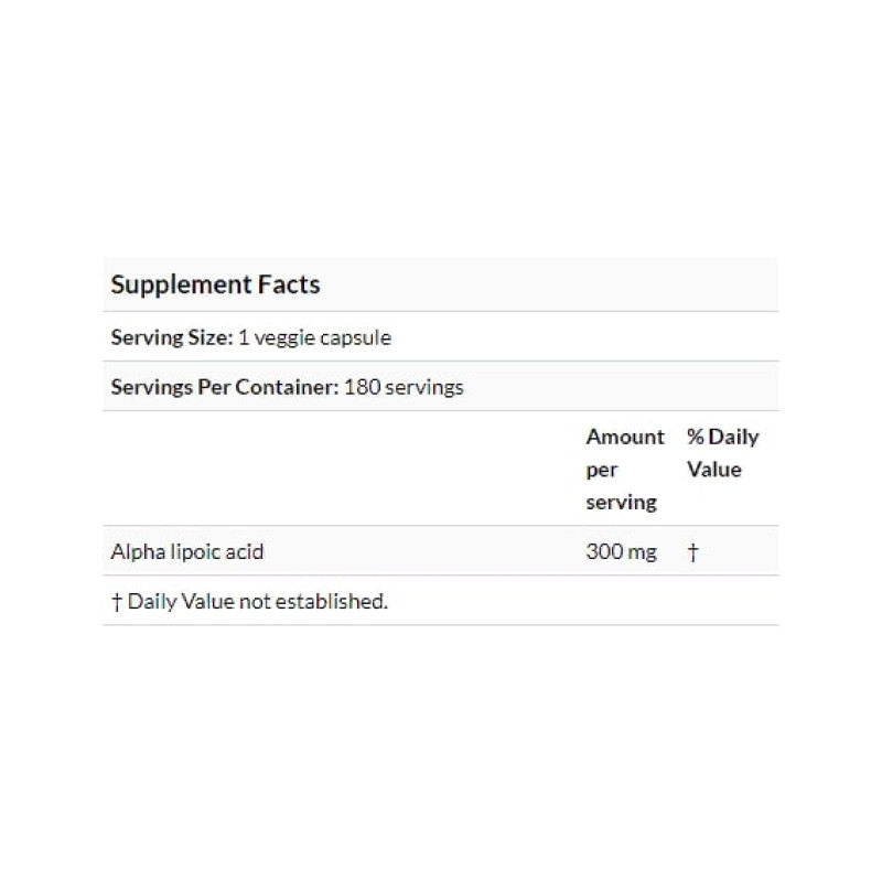 Альфа-липоевая кислота Doctor's Best Alpha-Lipoic Acid 300 mg 180 Veg Caps DRB-00277