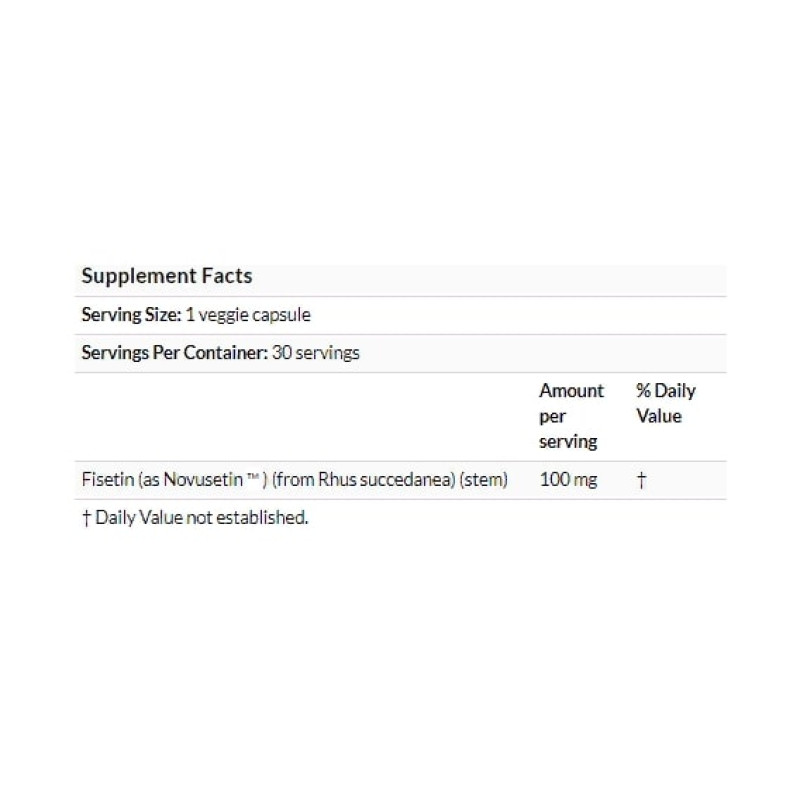 Комплекс для профілактики роботи головного мозку Doctor's Best Fisetin with Novusetin 100 mg 30 Veg Caps DRB00227