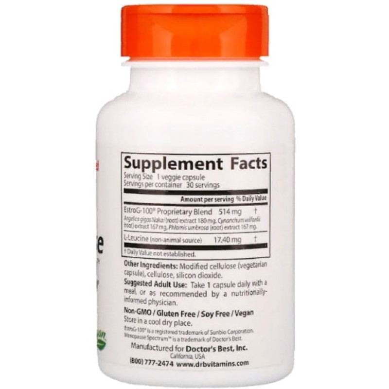 Комплекс при менопаузі Doctor's Best Menopause Spectrum with EstroG-100 30 Veg Caps DRB-00297