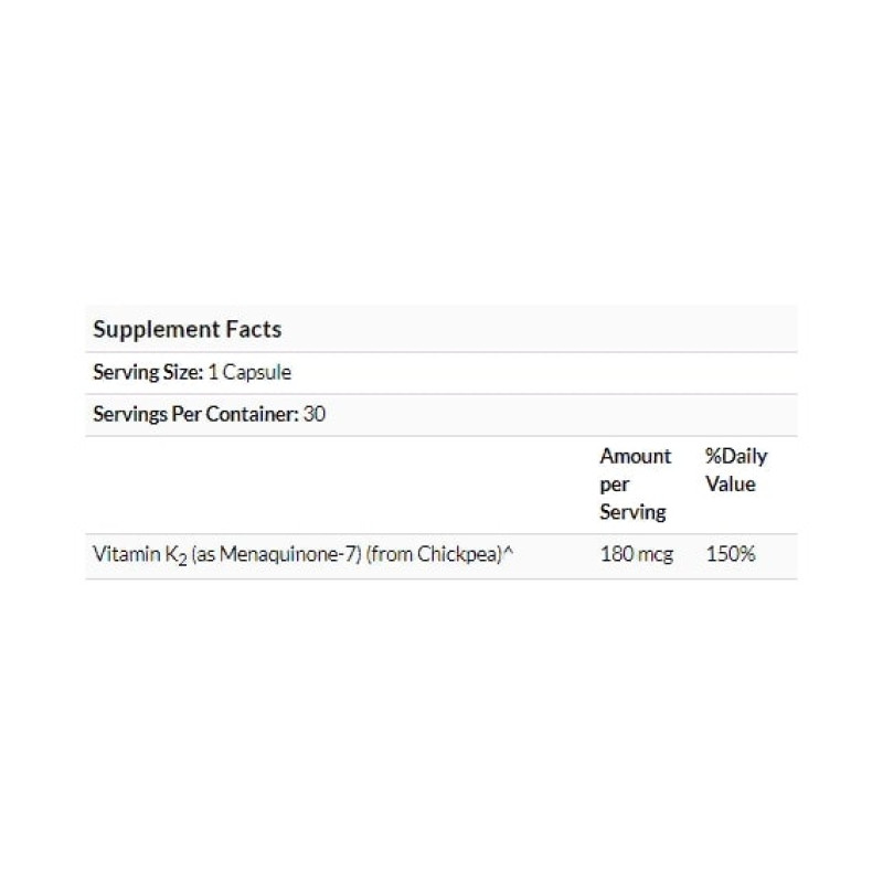 Вітамін K Dr. Mercola Vitamin K2 180 mcg 30 Caps MCL-01194