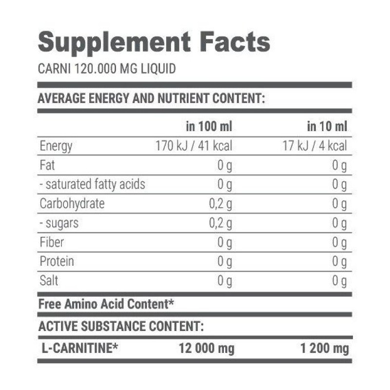 Жироспалювач для спорту Extrifit Carni Liquid 120000 1000 ml /100 servings/ Wild Strawberry & Mint