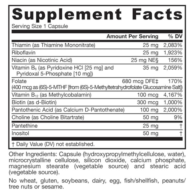 В комплекс Jarrow Formulas B-Right 100 Veg Caps