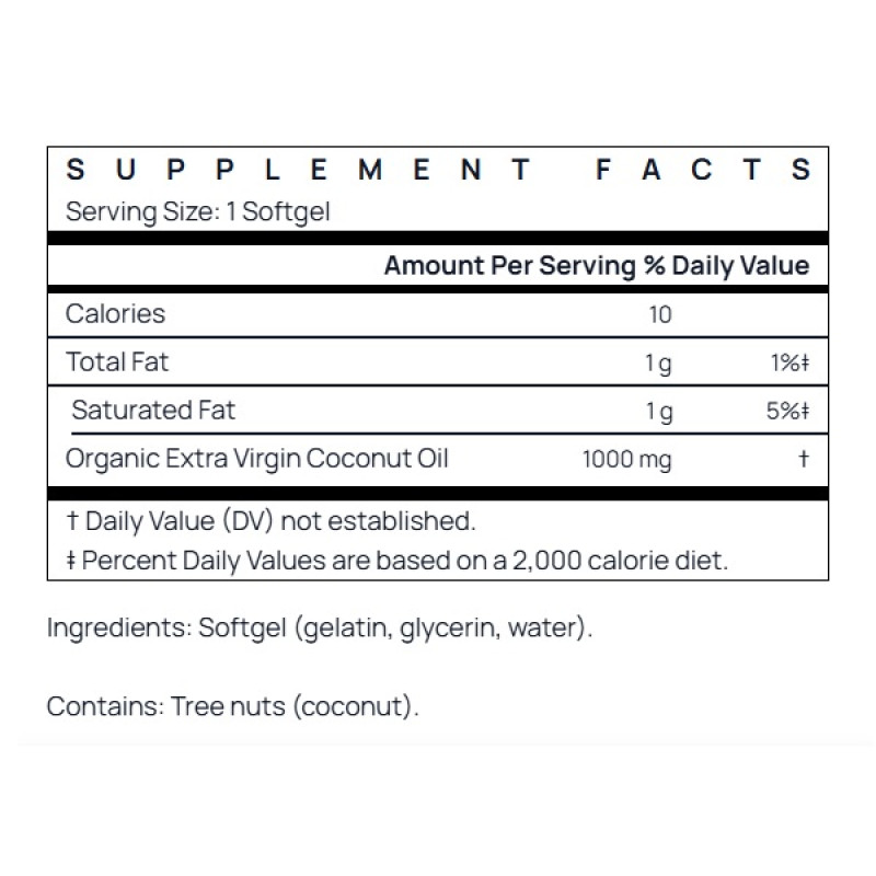 Олія кокосова Jarrow Formulas Coconut Oil Extra Virgin 1000 mg 120 Softgels
