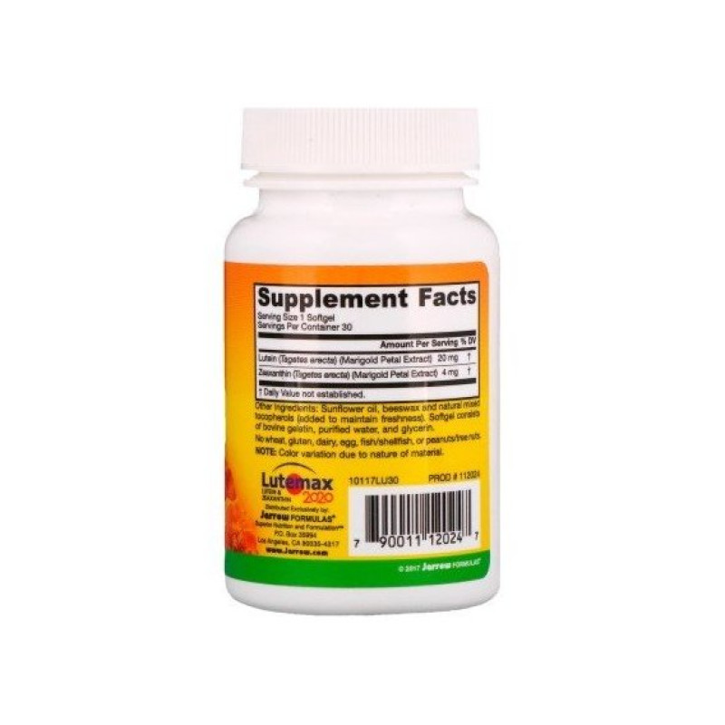 Лютеин Jarrow Formulas Lutein 20 mg 60 Softgels