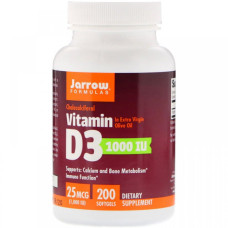 Вітамін D Jarrow Formulas Vitamin D3 1000 IU 200 Softgels