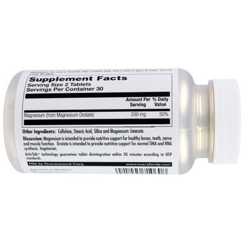Мікроелемент Магній KAL Magnesium Orotate 200 mg 60 Tabs CAL-71060