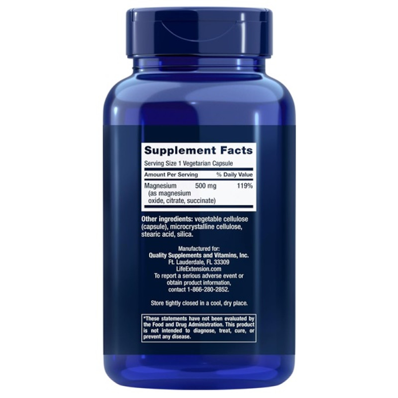 Мікроелемент Магній Life Extension Magnesium Caps 500 mg 100 Veg Caps