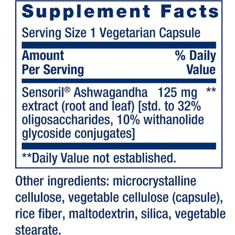 Ашваганда Life Extension Optimized Ashwagandha Extract 60 Veg Caps