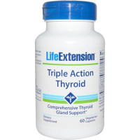 Комплекс для профілактики щитовидної залози Life Extension Triple Action Thyroid 60 Veg Caps
