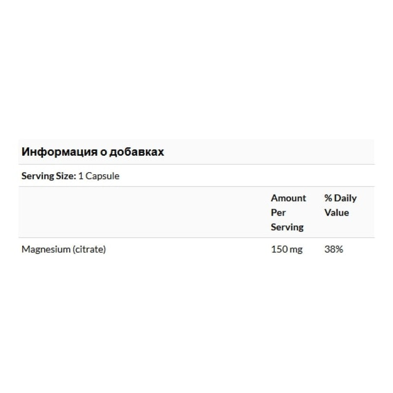 Мікроелемент Магній Natural Factors Magnesium Citrate 150 mg 90 Caps NFS-01652