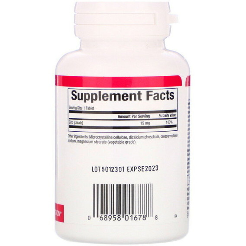 Мікроелемент Цинк Natural Factors Zinc Citrate 15 mg 90 Tabs NFS-01678