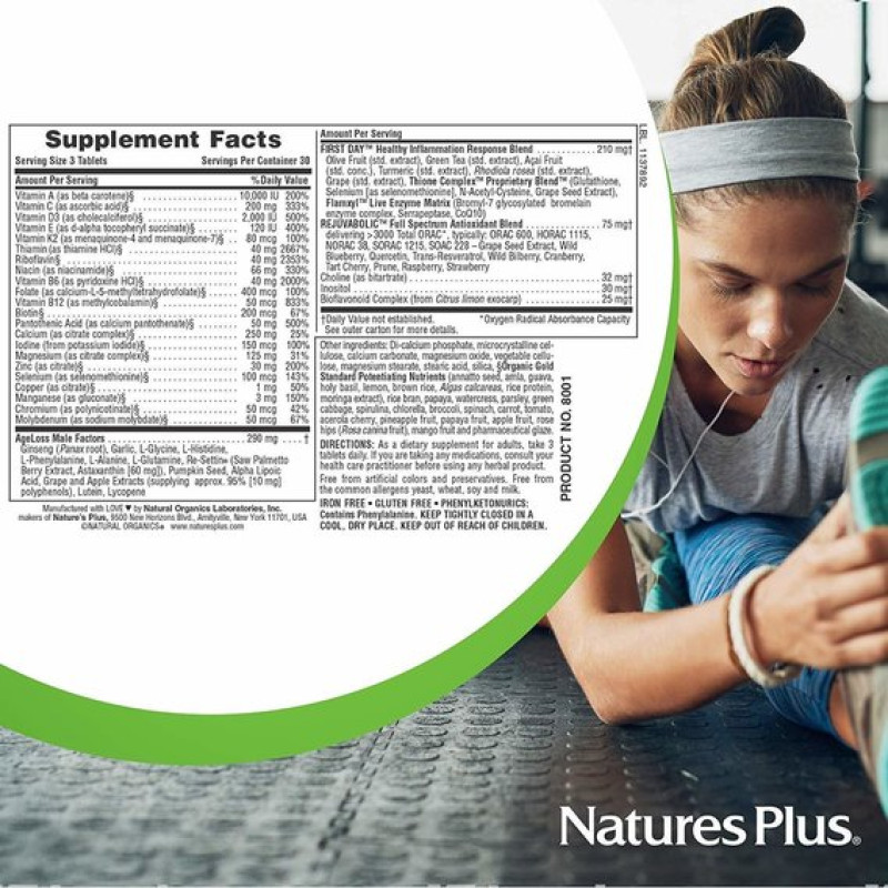 Витаминно-минеральный комплекс Nature's Plus Age Loss Mens Multi 90 Tabs