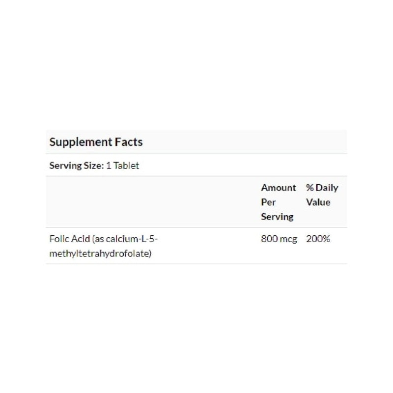 Фолієва кислота Nature's Plus Folic Acid 800 mcg 90 Tabs NTP1790