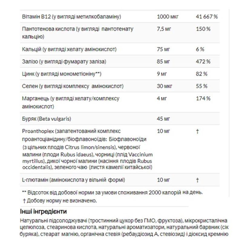 Микроэлемент Железо Nature's Plus Hema-Plex 60 Chewables Mixed Berry NTP3768