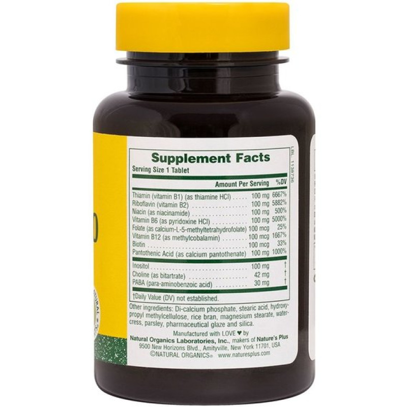 В комплекс Nature's Plus Mega В-100 60 Tabs NTP1430