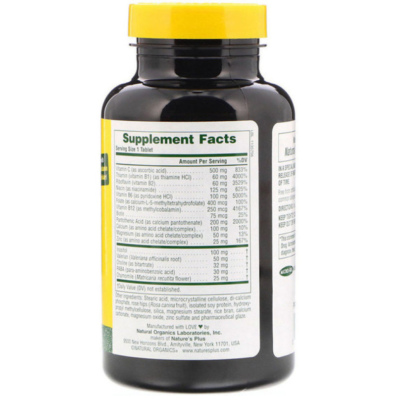 Комплекс для профілактики нервової системи Nature's Plus Mega-Stress Complex 90 Tabs NTP1261