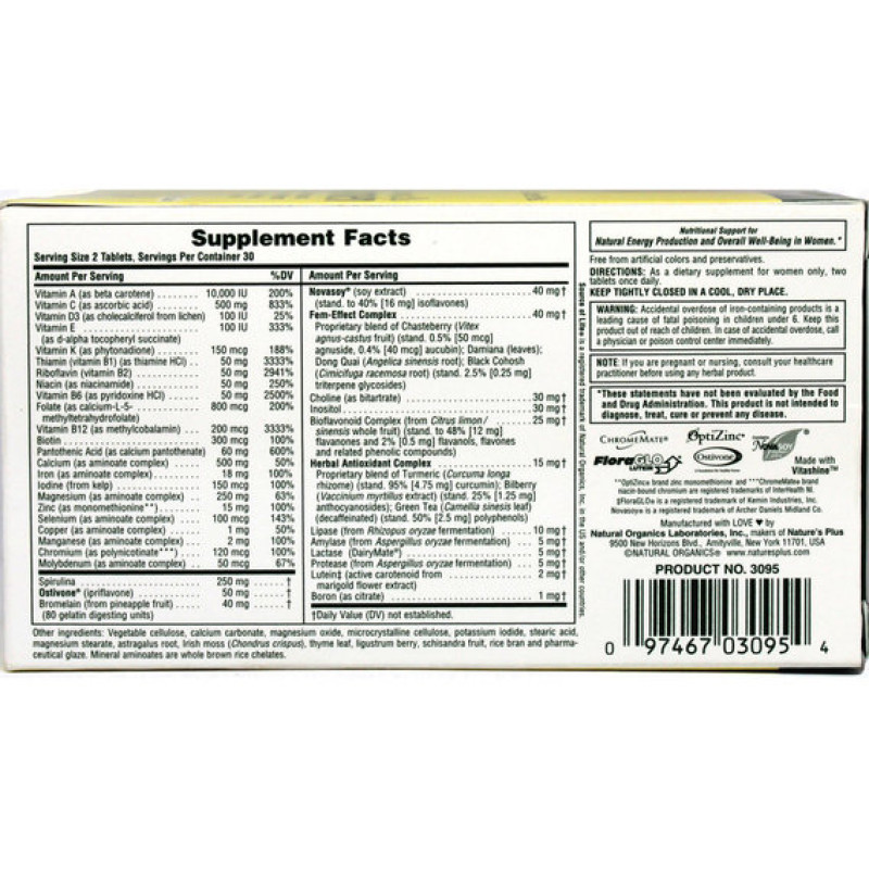 Витаминно-минеральный комплекс Nature's Plus Source of Life Women 60 Tabs