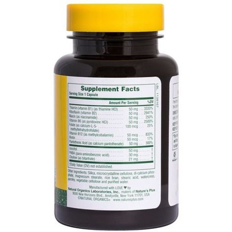В комплекс Nature's Plus Super В-50 60 Veg Caps NTP1310