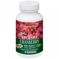 Журавлина Nature's Plus Ultra Chewable Cranberry 90 Chewable Tabs Cranberry-Strawberry flavor