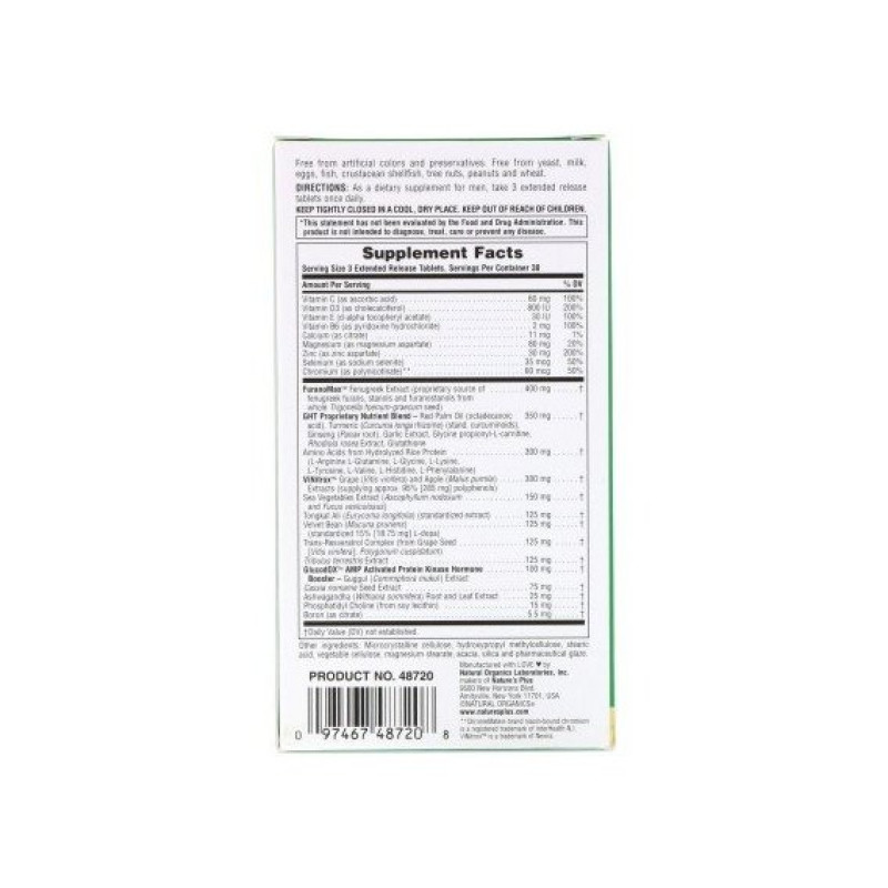 Тестостероновий комплекс Nature's Plus Ultra GHT Male Maximum Strength 90 Tabs
