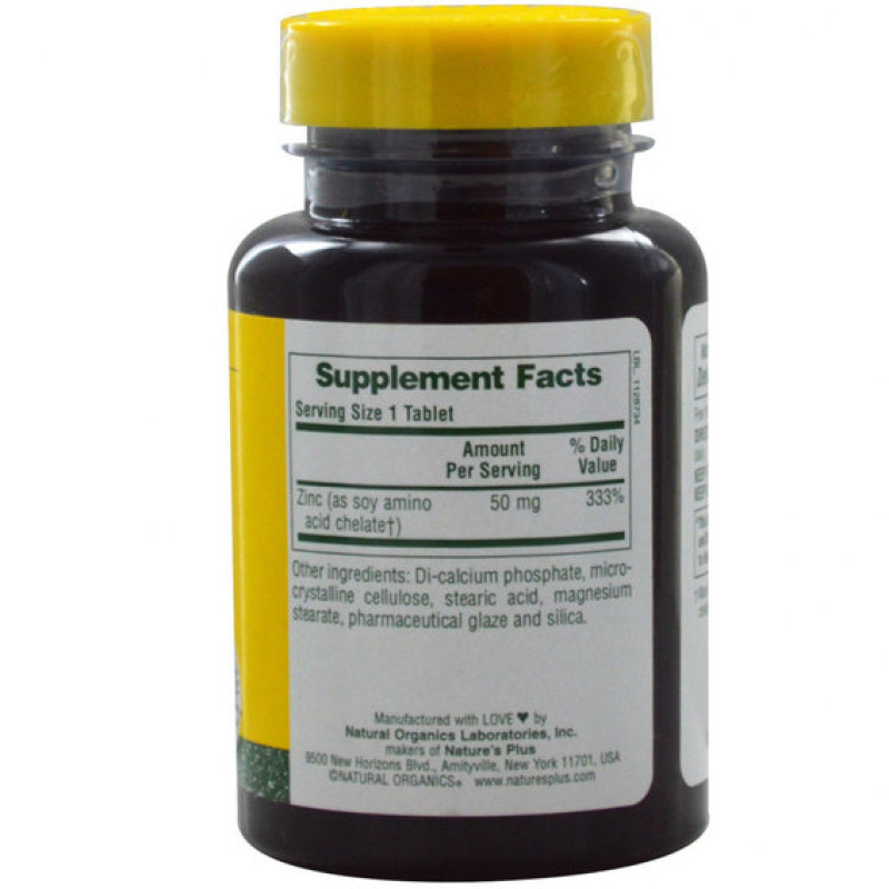 Микроэлемент Цинк Nature's Plus Zinc 50 mg 90 Tabs