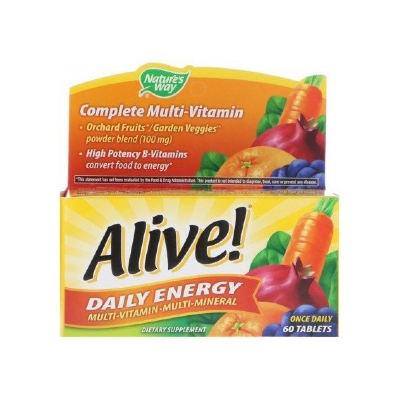 Витаминно-минеральный комплекс Nature's Way Alive! Daily Energy 60 Tabs