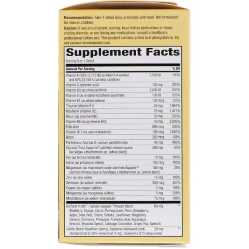 Витаминно-минеральный комплекс Nature's Way Alive! Once Daily Women's 60 Tabs NWY-15686