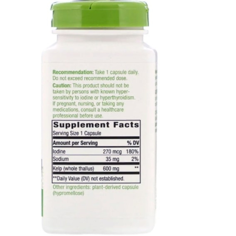 Ламінарія Nature's Way Kelp 600 mg 180 Caps NWY-14508