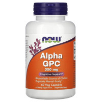 Комплекс для профилактики работы головного мозга NOW Foods Alpha GPC 300 mg 60 Veg Caps