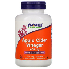 Яблучний оцет NOW Foods Apple Cider Vinegar 450 mg 180 Caps