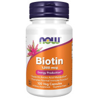 Биотин NOW Foods Biotin 1000 mcg Energy Prodaction 100 Veg Caps