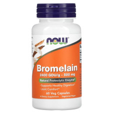 Бромелайн NOW Foods Bromelain 500 mg 60 Veg Caps