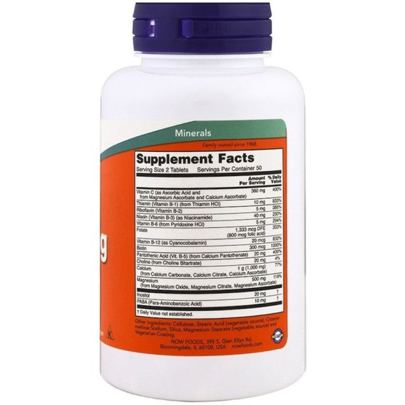 Витаминно-минеральный комплекс NOW Foods Cal-Mag Stress Formula 100 Tabs NOW-01275