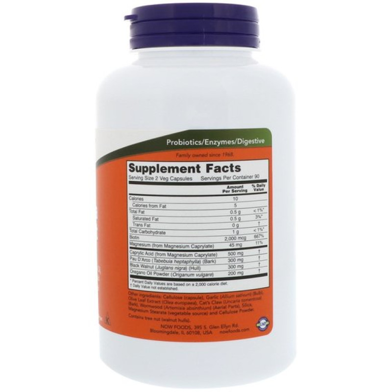 Протигрибковий препарат NOW Foods Candida Support 180 Veg Caps