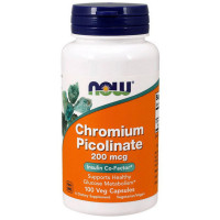 Мікроелемент Хром NOW Foods Chromium Picolinate 200 mcg 100 Veg Caps