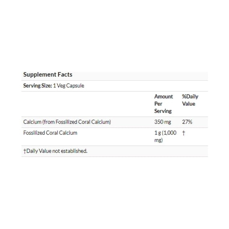Мікроелемент Кальцій NOW Foods Coral Calcium 1000 mg 100 Veg Caps NOW-01273