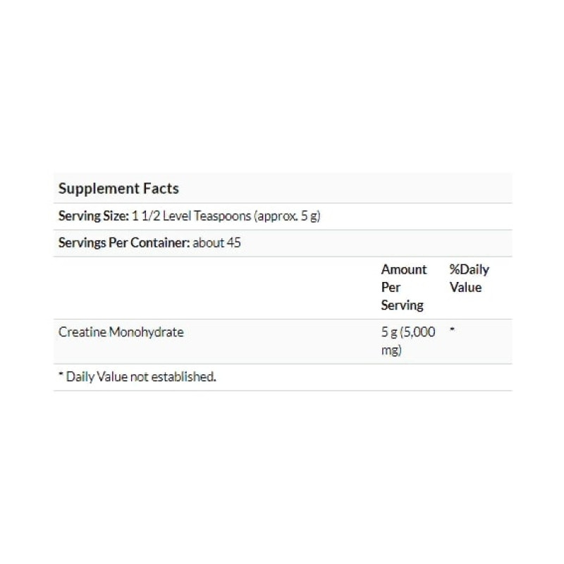 Креатин моногідрат NOW Foods Creatine Monohydrate 227 g /45 servings/ Unflavored