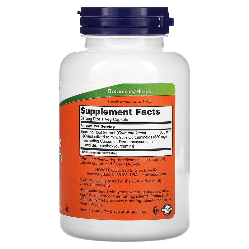 Куркума NOW Foods Curcumin 60 Veg Caps